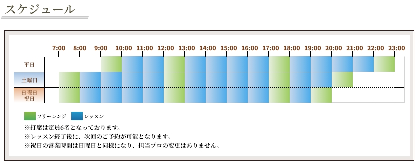 レッスンスケジュール